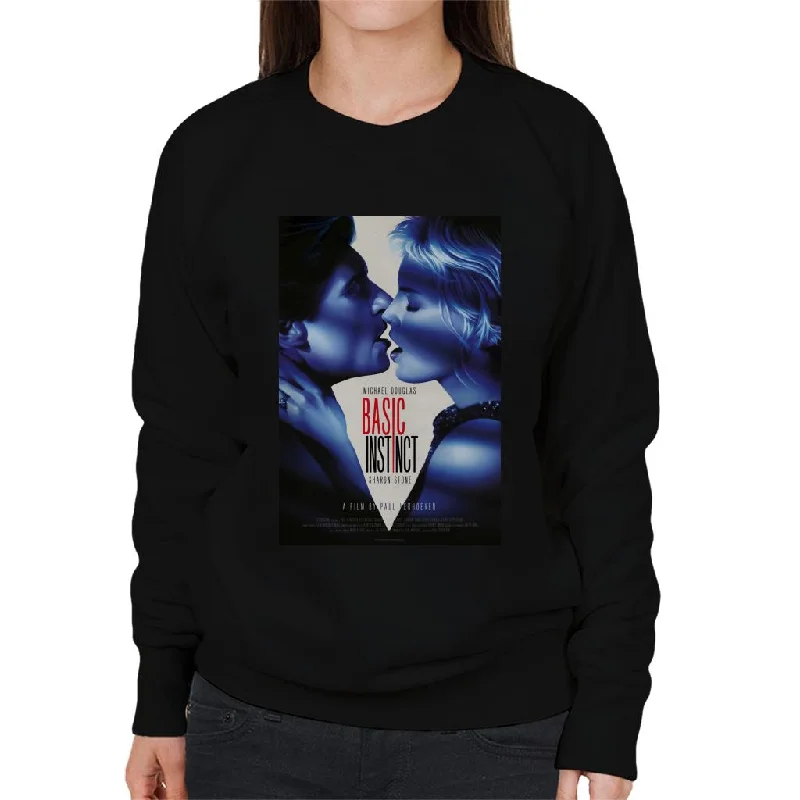 Basic Instinct Catherine And Nick Kiss Women's Sweatshirt Hoodie with Magnetic Closure Innovative Modern