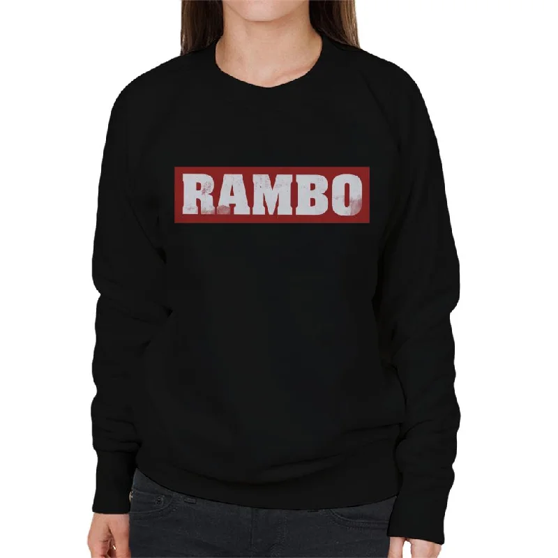 Rambo Classic Logo Women's Sweatshirt Hoodie with High Neck Warm Protective