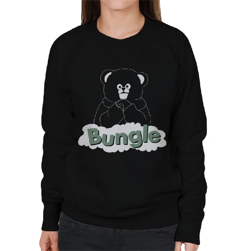 Rainbow 1972 Bungle The Bear Women's Sweatshirt Hoodie with Cropped Fit Short Trendy