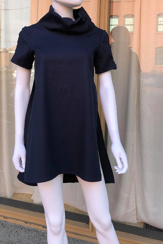 Isis Twin Delta Blouse in Navy Short Sleeve Blouse