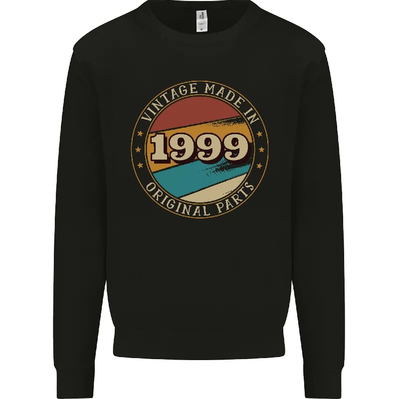 25th Birthday  Vintage Made In 1999 Mens Sweatshirt Jumper Hoodie with Logo Branding Identity