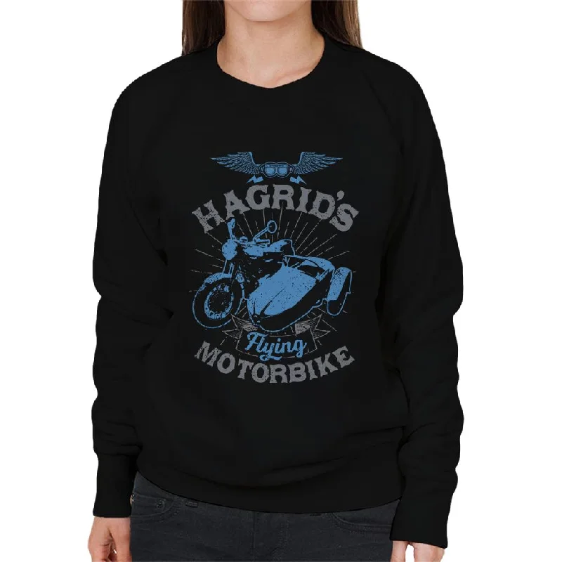 Harry Potter Hagrids Flying Motorbike Women's Sweatshirt Hoodie with Raglan Sleeves Sporty Comfortable