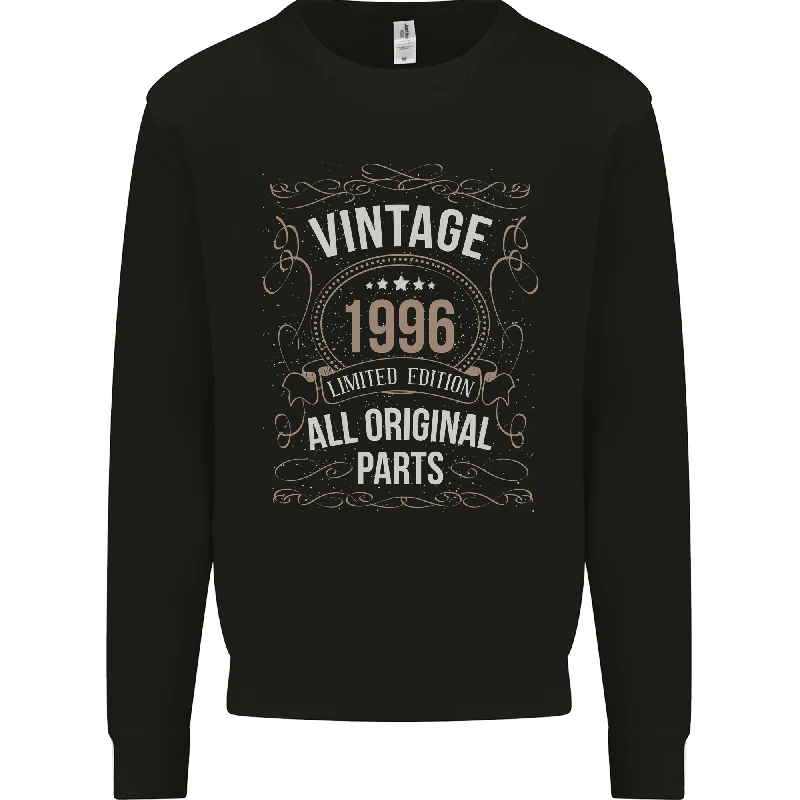 28th Birthday Limited Edition 1996 Mens Sweatshirt Jumper Hoodie with Slit Hem Functional Movement