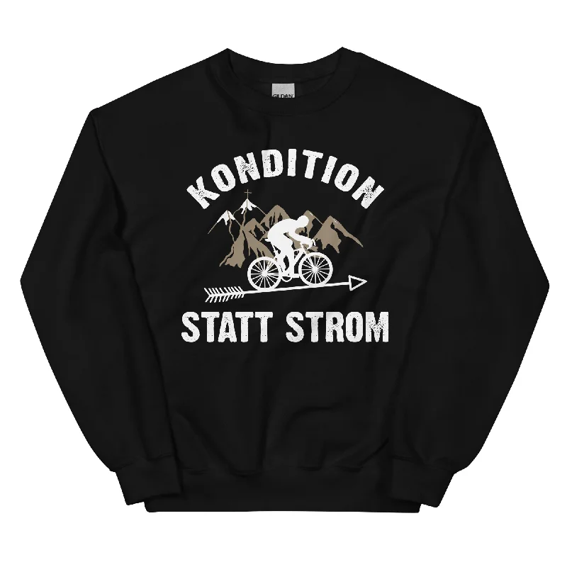 Kondition Statt Strom - Sweatshirt (Unisex) Hoodie with Hem Applique Textured Unique