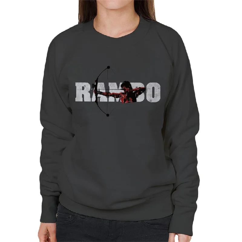 Rambo Compound Bow Women's Sweatshirt Hoodie with Hem Ribbing Snug Secure