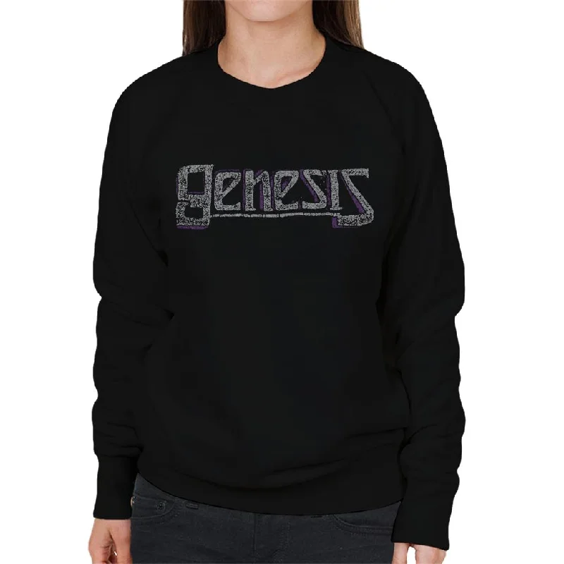 Genesis Purple Logo Women's Sweatshirt Hoodie with Contrast Stitching Detailed Premium