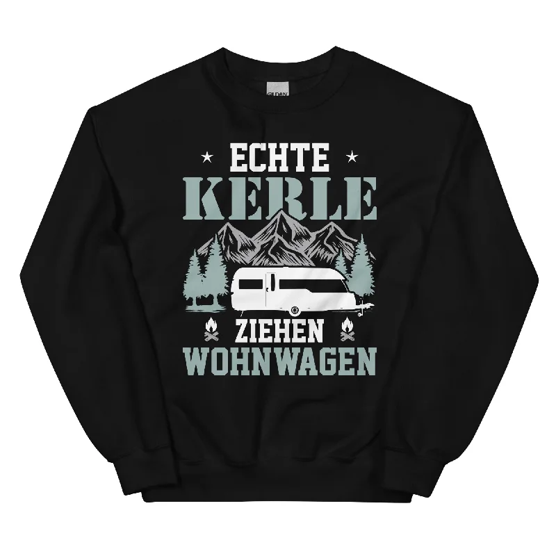 Echte Kerle Ziehen Wohnwagen - Sweatshirt (Unisex) Hoodie with Rhinestones Sparkly Elegant