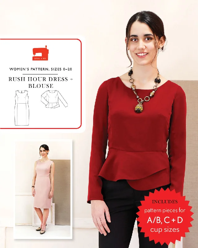 PDF Pattern - Rush Hour Dress + Blouse | Liesl + Co Textured Cotton Blouse