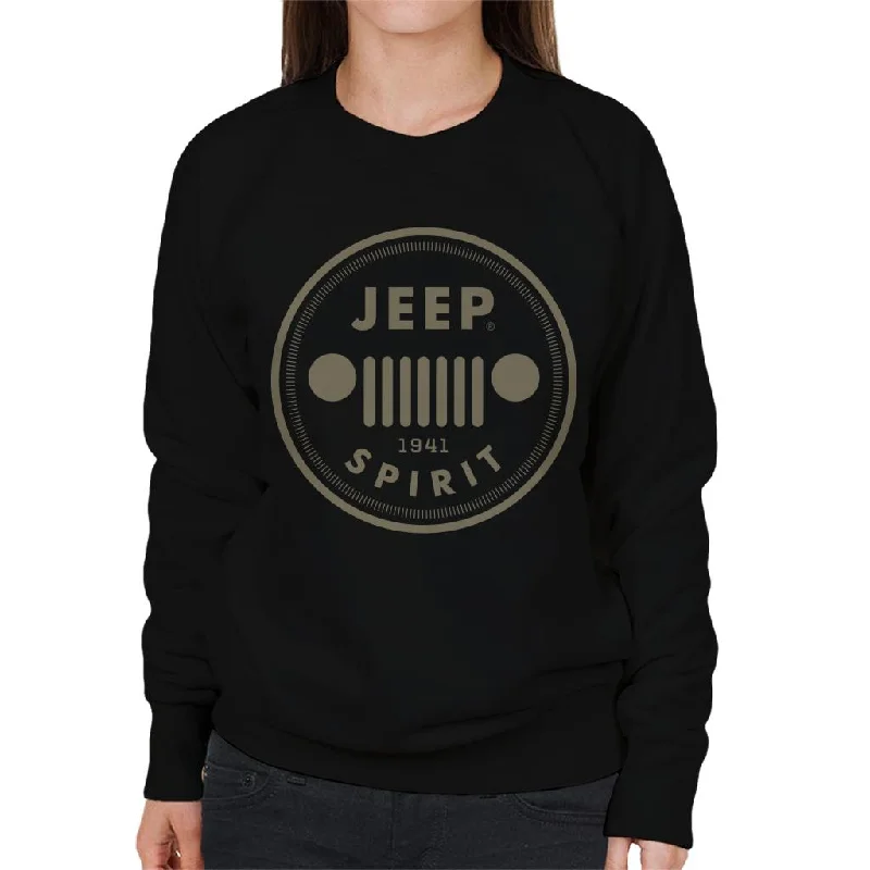 Jeep Spirit 1941 Logo Women's Sweatshirt Hoodie with Hem Embroidery Detailed Premium