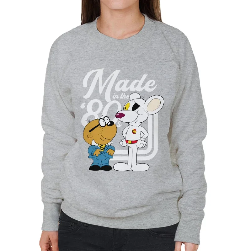 Danger Mouse Made In The 80s Women's Sweatshirt Zip Hoodie Drawstring Kangaroo Pocket