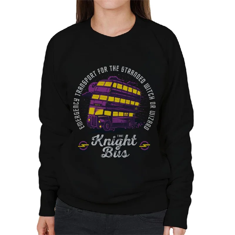 Harry Potter The Knight Bus Women's Sweatshirt Hoodie with Button Placket Classic Preppy