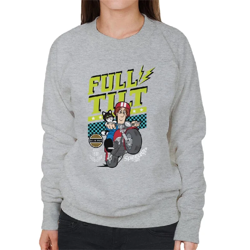 Postman Pat And Jess Full Tilt Women's Sweatshirt Hoodie with Frayed Bohemian Relaxed