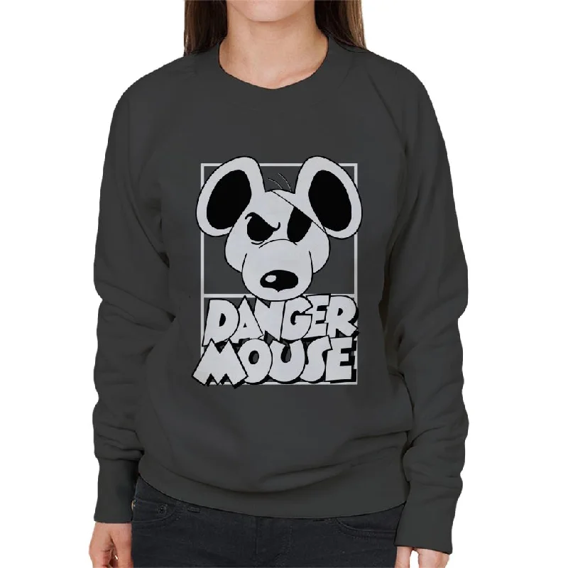 Danger Mouse Eye Patch Women's Sweatshirt Hoodie with Hem Patch Decorative Personalized