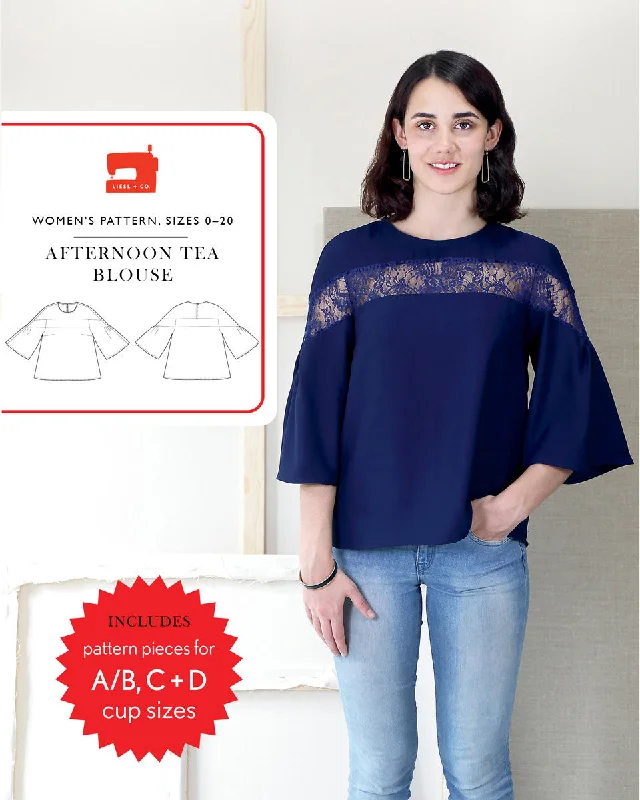 PDF Pattern - Afternoon Tea Blouse | Liesl + Co Polished Work Blouse