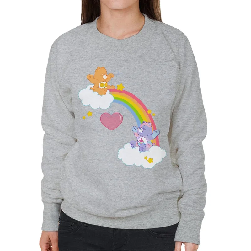 Care Bears Friend And Best Friend Bear Women's Sweatshirt Hoodie with Elastic Cuffs Stretchable Comfortable