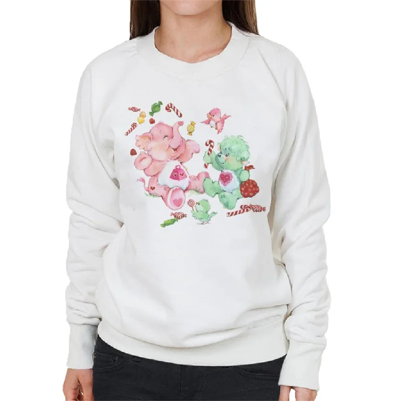 Care Bears Christmas Lotsa Heart Elephant Festive Candy Women's Sweatshirt Hoodie Crop Top Short Trendy