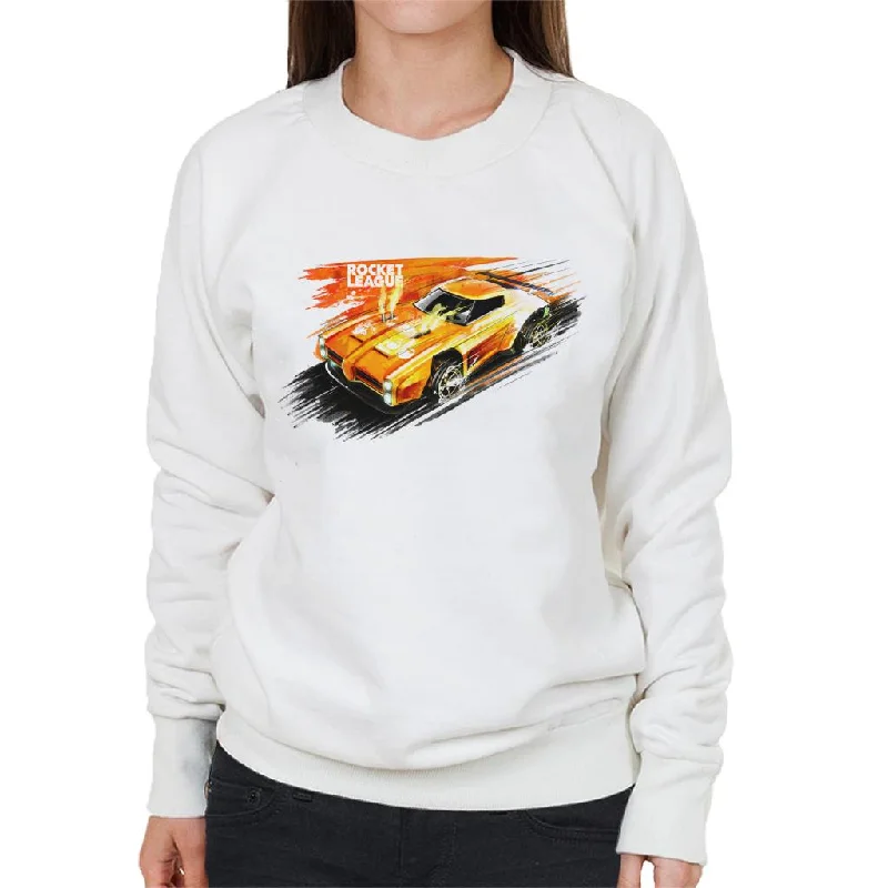 Rocket League Dominus Fire Women's Sweatshirt Hoodie with Velcro Closure Adjustable Secure