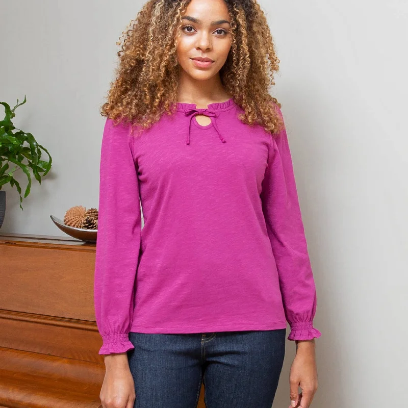 Abbas blouse berry Polished Work Blouse