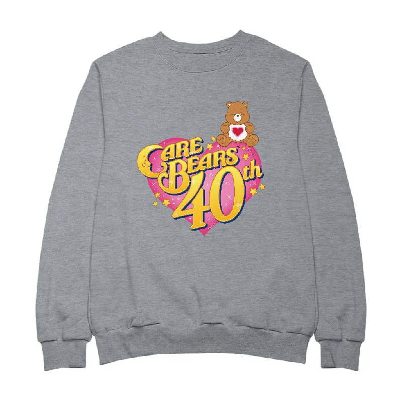 Care Bears 40th Anniversary Tenderheart Bear Women's Sweatshirt Hoodie with Distressed Vintage Worn