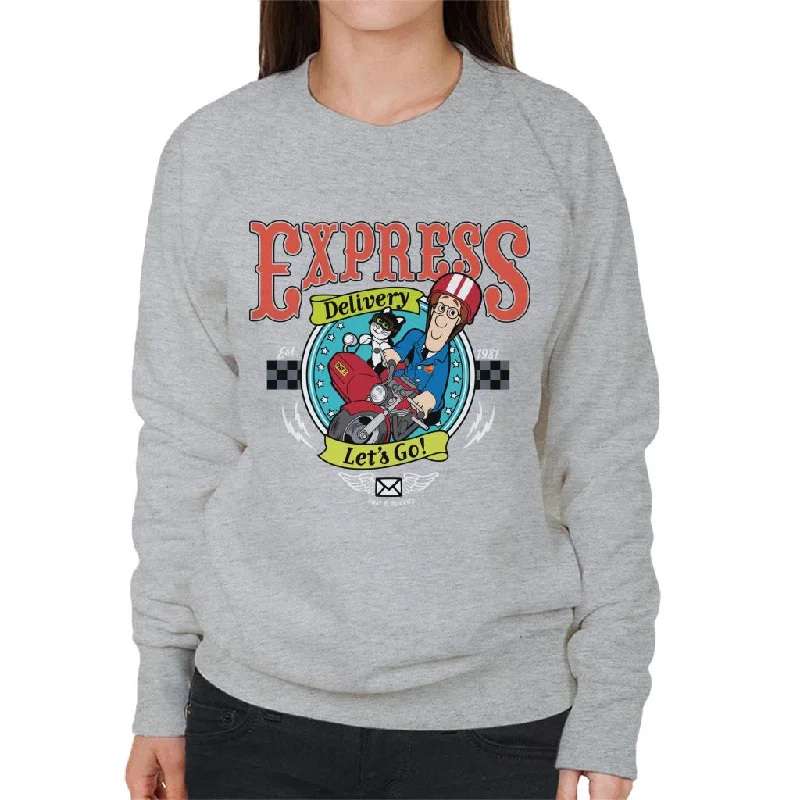 Postman Pat Express Delivery Lets Go Women's Sweatshirt Hoodie with Turtle Neck Cozy Winter