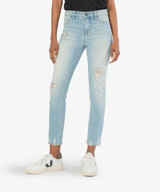 Reese High Rise Ankle Straight Jean In Concise Stylish Relaxed Fit Skinny Jeans
