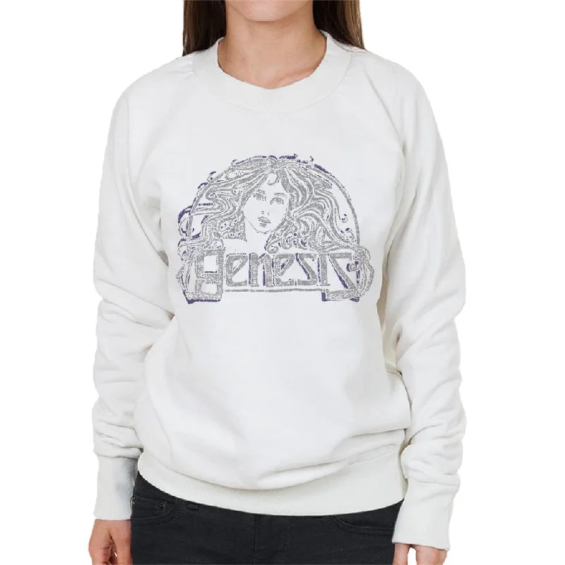 Genesis Girl Band Symbol Women's Sweatshirt Hoodie with Pastel Soft Subtle