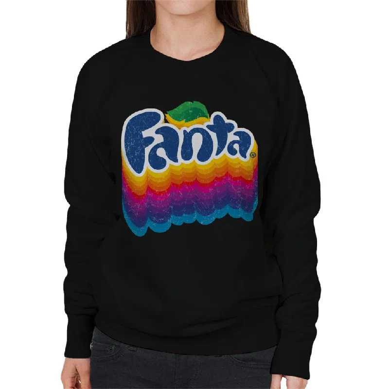 Fanta Rainbow Logo Women's Sweatshirt Hoodie with Logo Branding Identity