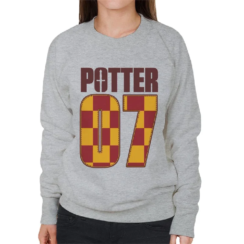 Harry Potter 07 Logo Women's Sweatshirt Hoodie with Patch Decorative Personalized