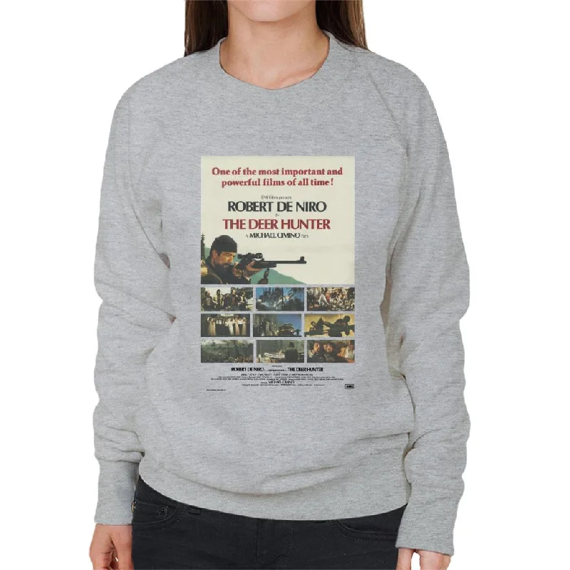 The Deer Hunter Cinematic Montage Poster Women's Sweatshirt Hoodie with Mesh Breathable Sporty