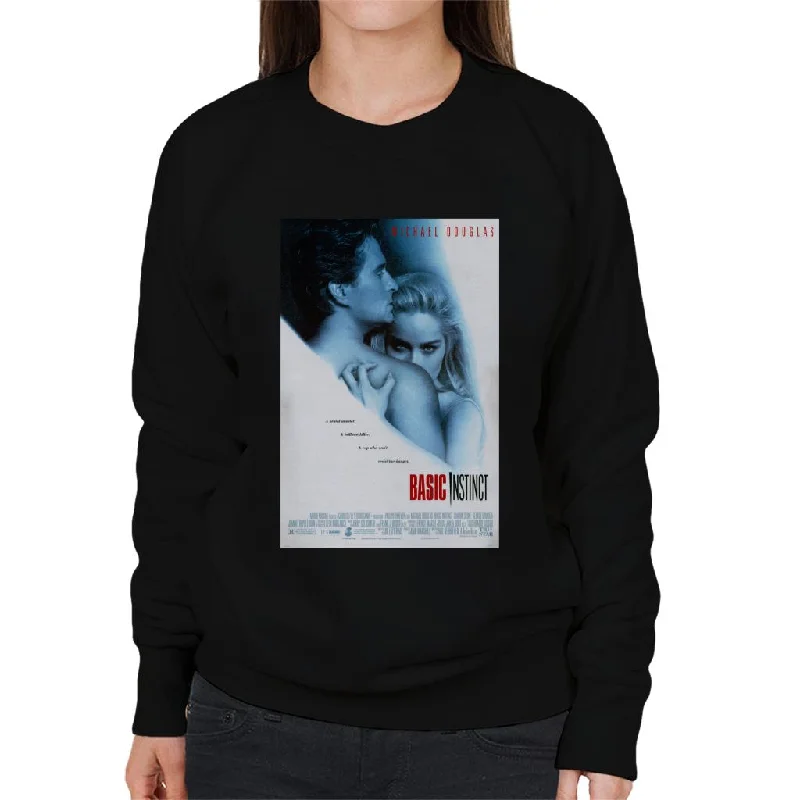 Basic Instinct Resist The Danger Theatrical Poster Women's Sweatshirt Hoodie with Hem Drawcord Adjustable Customizable