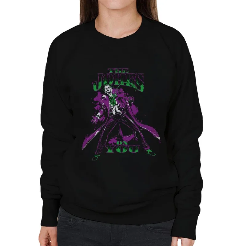 Batman The Joker Laughing The Jokes On You Women's Sweatshirt Hoodie Crop Top Short Trendy