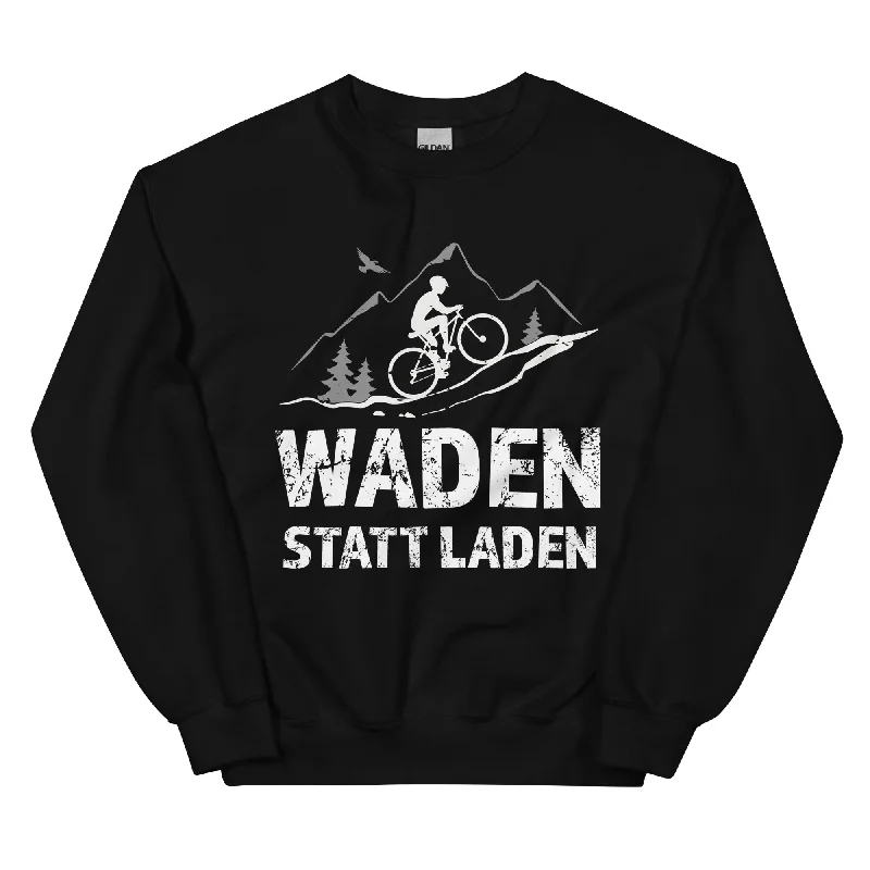 Waden Statt Laden - Sweatshirt (Unisex) Hoodie with Hem Raw Edge Edgy Unfinished