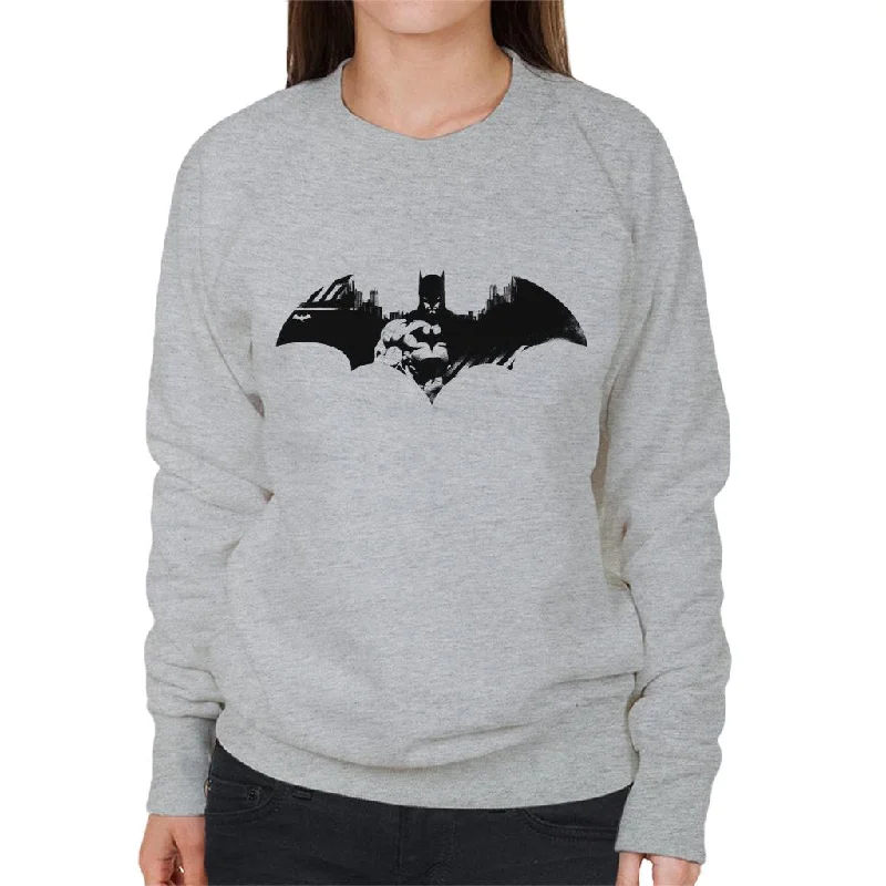 Batman Bat Symbol In Gotham City Women's Sweatshirt Hoodie with Hem Ribbing Snug Secure