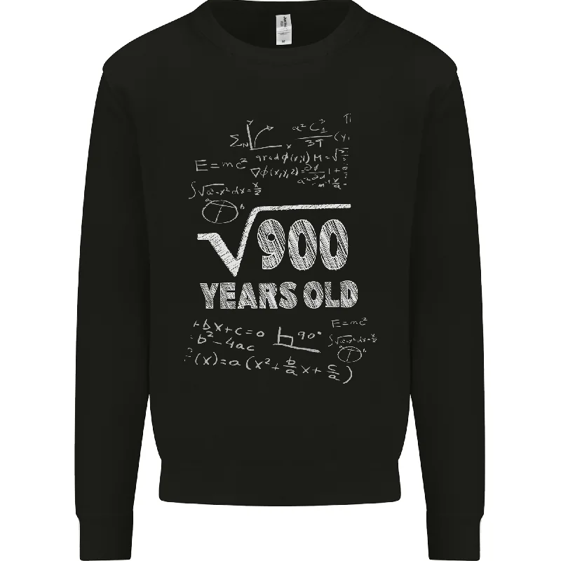 30th Birthday 30 Year Old Geek Funny Maths Mens Sweatshirt Jumper Hoodie with Ribbed Cuffs Snug Fit Comfort