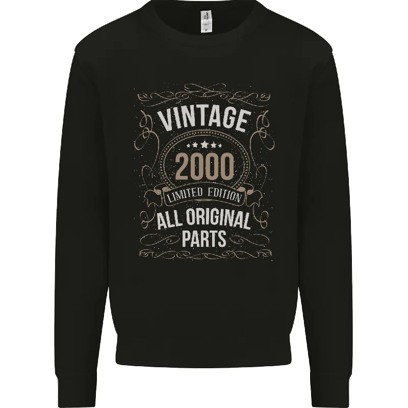 24th Birthday Limited Edition 2000 Mens Sweatshirt Jumper Hoodie with Cropped Fit Short Trendy