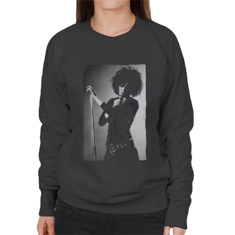 Souxsie Sioux Live Black And White Women's Sweatshirt Hoodie with Embroidery Detailed Premium