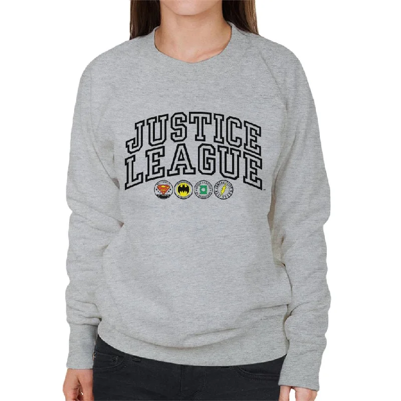 Justice League Emblems Women's Sweatshirt Graphic Hoodie Design Print