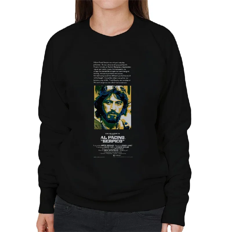 Serpico Frank An Honest Cop Women's Sweatshirt Hoodie with Ribbed Neckline Snug Warm