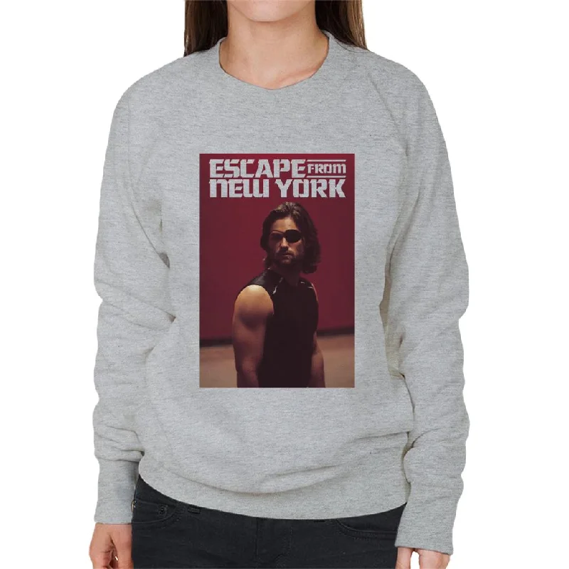 Escape From New York Snake Plissken Still Women's Sweatshirt Hoodie with Applique Textured Unique