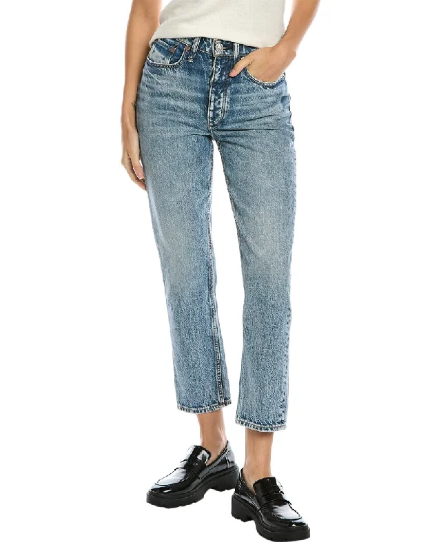 rag & bone Norwalk High-Rise Ankle Cigarette Jean Trendy Wide-Legged High-Waist Jeans