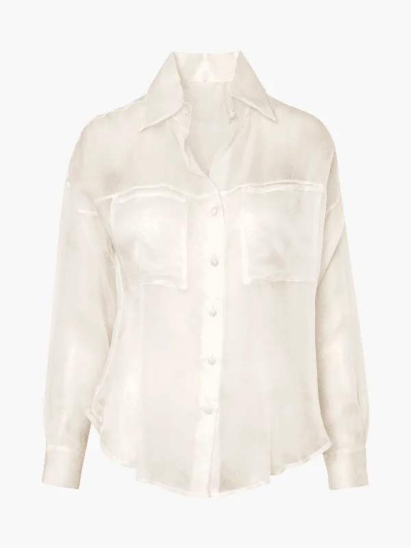 Andrea Blouse Semi-Sheer Blouse