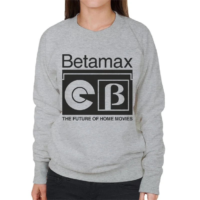 Betamax The Future Of Home Movies Women's Sweatshirt Hoodie with Thumb Holes Functional Cozy