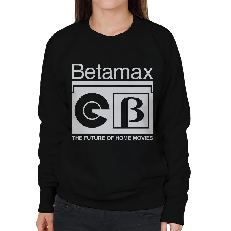 Betamax B Logo The Future Of Home Movies Women's Sweatshirt Hoodie with Logo Branding Identity