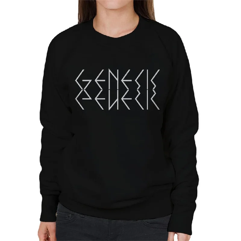 Genesis Reflection Logo Women's Sweatshirt Hoodie with Ribbed Neckline Snug Warm