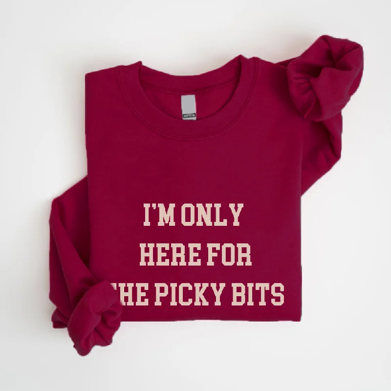 Here For The Picky Bits Christmas Sweatshirt Hoodie with Gradient Ombre Colorful