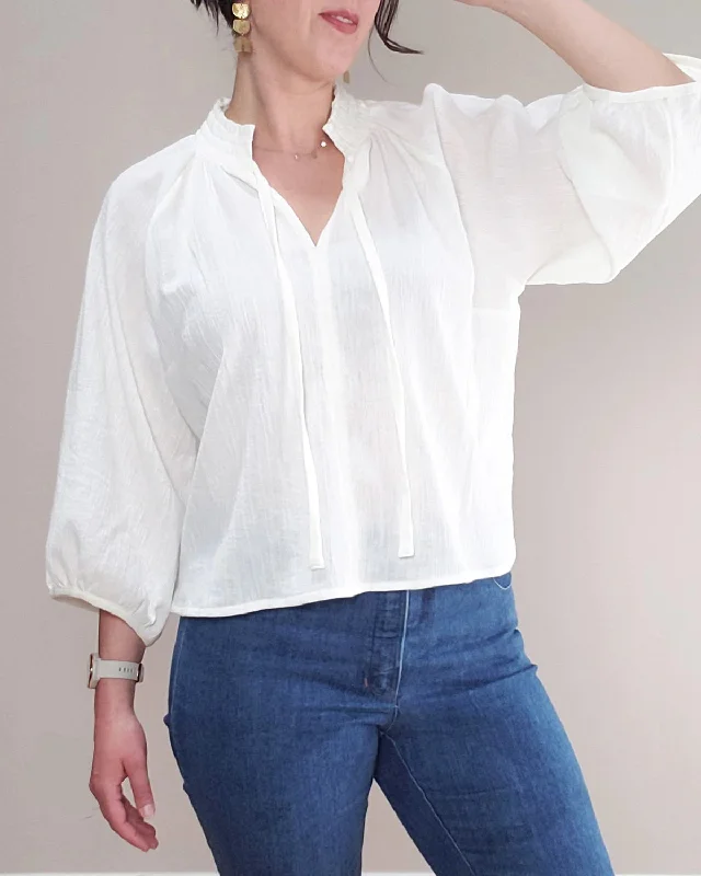 PDF Pattern - Poppy Blouse | Pattern Scout Elegant Semi-Sheer Blouse