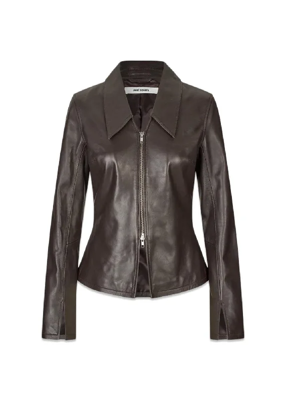 Deep Leather Blouse - Chocolate Torte Subtle Shimmer Blouse