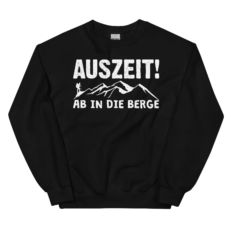 Auszeit, Ab In Die Berge - Sweatshirt (Unisex) Hoodie with Pattern Geometric Abstract