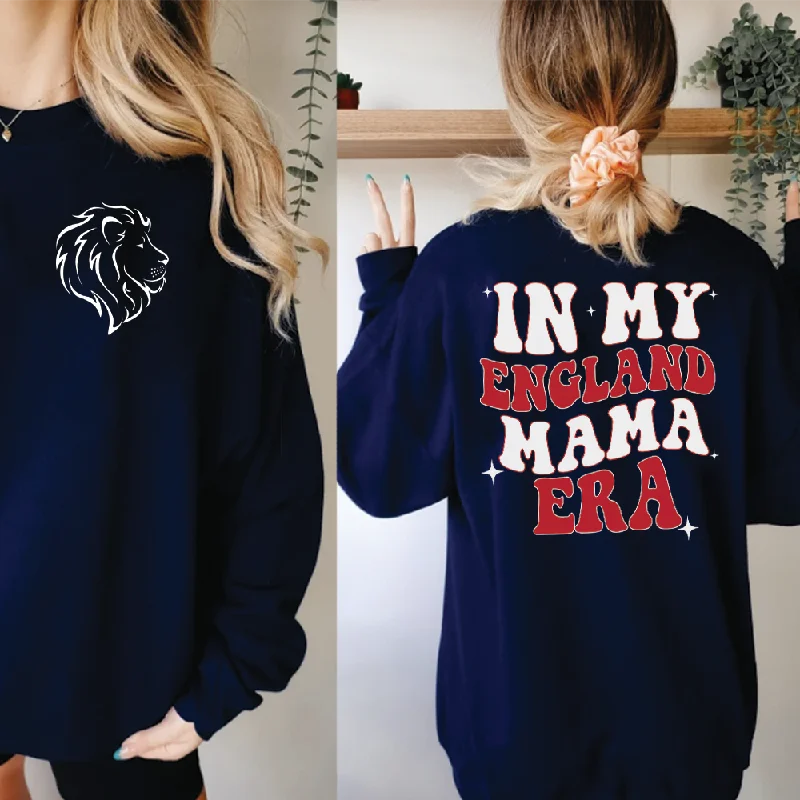 In My England Mama Era Front & Back Graphic Sweatshirt Hoodie with Pocket Utility Practical