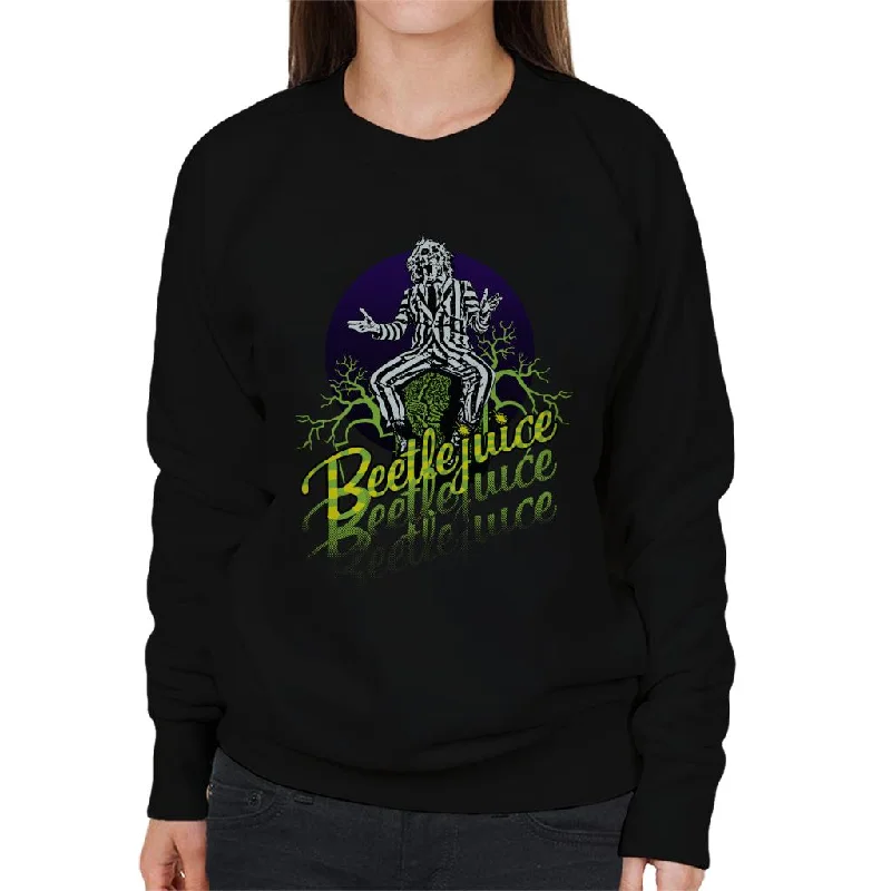 Beetlejuice Halloween Striped Suit Women's Sweatshirt Hoodie with Slim Fit Tailored Modern Beetlejuice Halloween Striped Suit Women's Sweatshirt Hoodie with Slim Fit Tailored Modern